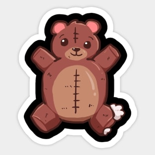 teddy bear fat Sticker